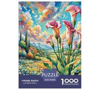 Calla Lily 1000 Piece Jigsaw Puzzles for Adults And Kids with Extra Fun Challenges Flower Home Decoration Family Puzzle Game Birthday Gifts 70x50cm/1000pcs