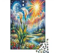 Calla Lily 1000 Piece Jigsaw Puzzles for Adults Jigsaws Challenging Game Family Challenging Educational Challenge Home Decoration for Adults And Kids Age 12 Years Up 1000pcs (75x50cm)