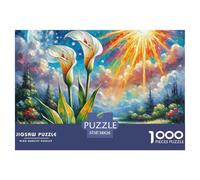 Calla Lily 1000 Pieces Jigsaw Puzzles For Adults Challenging Game Stress Relieving Entertainment Cultivate The Spirit of Teamwork for Men, Women, Elders, Seniors 38x26cm/1000pcs