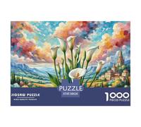 Calla Lily 1000 Pieces Jigsaw Puzzles For Adults Educational Games Stress Relieving Entertainment Exercise The Memory of The Brain for The Whole for Women, Gifts for Men 38x26cm/1000pcs