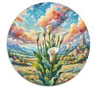 Calla Lily 1000 Pieces Jigsaw Puzzles For Adults Family Challenge Toys Stress Relieving Entertainment Cultivate The Spirit of Teamwork For Adults Gifts 1000pcs (67.5x67.5cm)