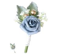 Calla Lily corsage wristlet purple pocket for wedding Prom decor wedding essentials gifts bride wrist groom band boutonniere with Pins (Style 7,Brooch)