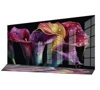 Calla Lily Diamond Art Flower Diamond Painting Kit 16x28 Inch, 5D Crystal Art Craft Kits Beginner Adults Hobbies for Women Relax, Large Colorful Gem Canvas Paint by Numbers for Home Wall Decor C-838