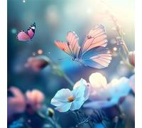 Calla Lily Diamond Art Kits Adults, 5D Butterfly Diamond Painting Embroidery Kit, DIY Full Round Drill Crystal Art Crafts, Paint by Numbers for Adults, Home Decor, Gifts for Women 24x24 inch y-z129