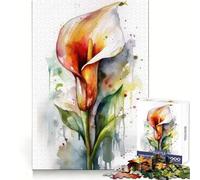 Calla Lily Flower Charm 1000 Piece Teenager Puzzles Clear Thinking Gentle Pastime Precise Edges Ideal Xmas Gift (50x75cm)