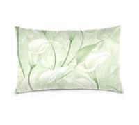 Calla Lily Flower Pastel Colors Mint Green Standard/Queen Size cotton zippered pillow case percale cotton pillow cases Gifts for Women Men fundas de almohadas 20x30 inchs Set of 2