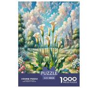 Calla Lily Jigsaw Puzzles Puzzle for Adults Kids. 1000 Pieces Whimsical Challenge Toy Educational Games Home Decoration for Adults& Kids Age 14 Years Up 38x26cm/1000pcs