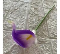 Calla Lily Silk Flower Bouquet for Wedding Ceremony Decor Home Office Living Room Table Centerpiece Real Touch Faux Floral (Light purple)