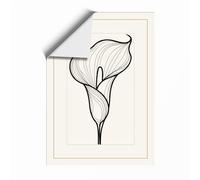 Calla Lily Study Botanical Unframed Wall Art Print A1 (84.1×59.4cm), Wall Decor for Living Room, Bedroom, Office & Home, Art Gift