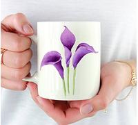 Calla Lily Travel Mug Unique Drinking Cup Durable Tea Cup Fun Gifts for Anniversary Celebration Valentine's Day Birthdays 330Ml