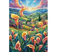 Calla Lily Valley Landscape 300 Piece Complete DIY Jigsaw Puzzle Collectors Mind Relaxation Educational Decorative Puzzle Gifts for Adults Recycled Cardboard 300 PCS