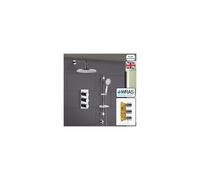 Calla Round 3 DIAL 2 Way Bathroom Concealed Thermostatic Shower Mixer Valve TAP
