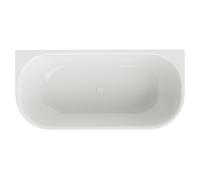 Calla Round Double Ended Freestanding Back to Wall Bath | White | Acrylic | 1700mm x 800mm