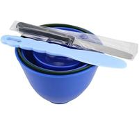 Calla Scorpio 4Pcs One Set Silicone Flexible Rubber Plaster Impression Mixed Alginate Bowl Lab Mixing Bowls Blue+Plastic Mixing Spatulas