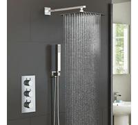 Calla Square Concealed Thermostatic Mixer Valve Hand Held 300mm Shower Head Set