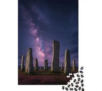Callanish Stones Under Milky Way 1000 Piece Jigsaw Puzzle, 52x38cm/1000pcs, for Adults, Puzzle Gift Idea, Weekend Downtime And Year-Round Leisure