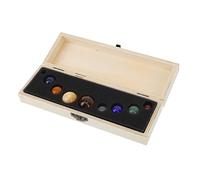 CALLARON 1 Box Natural Round Mineral Decor for Desktop Crystal Gemstone Collection Box Unique Ornaments for Home Decoration and Meditation Gifts