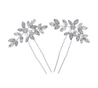 CALLARON 1 Pair U Shape Bride Hair Forks with Rhinestone Elegant Hair Accessories for Weddings Retro Parties and Daily Wear present for Women