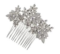 CALLARON 1 PC Silver Bridal Hairband Handmade Rhinestone Flower Headdress for Weddings Festivals Parties Beautiful Chic Hair Accessories for Women Easy to Wear for Any Dress