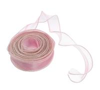 CALLARON 1 Roll Wide Gold Chiffon Sheer Organza Ribbon Decorative Ribbon with Mermaid Tail-Inspired Wave Pattern Easy to Handle for DIY Craft Ideas Romantic Valentines Day Wedding