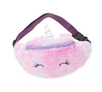 CALLARON 1 Waist Purse Versatile Waist Bag Unicorn Shape Ultra Fluffy Plush Super Light Hands Free Sling Bag for Boys and Girls Travel and Street Snap