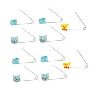CALLARON 10 Pack ABS U-Shaped Baby Nappy Fasteners, Smooth Surface Locking Pins for Diapers and Clothes, Cute Animal Clip Buckles for Babies and Mothers