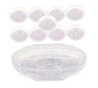 CALLARON 10 Pcs Eyelash Storage Boxes Thickened Transparent Diamond Cut Self-Adhesive Lash Extension Trays Plastic Organizer for Travel Cosmetic Women