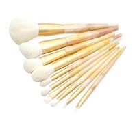 CALLARON 10 Pcs Marble Pattern Makeup Brush Durable Plastic Handles for Professional Cosmetics for Foundation and Eye Shadows Women