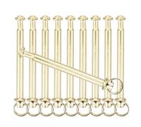 CALLARON 10 Sets Handheld Fan Shaft Rivet and Nut Repair Kit | Iron Golden Fasteners, Easy to Remove and Smooth, Beginner Friendly Replacement Parts