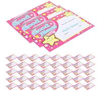 CALLARON 100 Sheets Purple A6 Award Certificates for Students English Achievement Certificate Paper School Supplies Portable Recognition Paper for Classroom and 100th Day Celebration