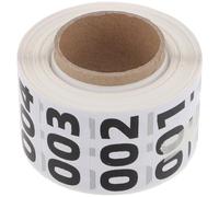 CALLARON 1000pcs Small Number Stickers 40x20mm Warehouse Inventory Number Labels for Office Organization and Storage Management