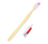 CALLARON 100Pcs Disposable Toothbrushes with Toothpaste Individually Wrapped Travel Hotel Toothbrush for Camping Outings Compact and Portable Travel Essentials