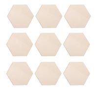 CALLARON 100pcs Hexagonal Wooden Cutout Wood Hexagonal Craft Pieces for Artists and DIY Enthusiasts Beige Natural Wood Versatile Canvas for Painting Blank for DIY Holiday Decor and Art