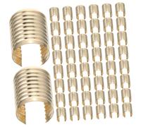 CALLARON 100pcs Metal Leather Rope Clips Tassel Fasteners DIY Leather Cord Crimping Clips 11mm X 15mm for Jewelry Making and Crafting Accessories