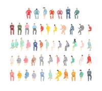 CALLARON 100pcs Mini Plastic People Figurines 1/100 Scale Sitting Human Models for Sand Table Scene Micro Landscaping Props and Architectural Model Decor