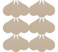 CALLARON 100pcs Natural Water Drop Wooden Slices Unfinished 15x10mm Linden Wood Craft Cutouts DIY Wood Decor for Home Decoration and Art Projects