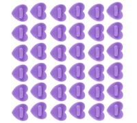CALLARON 100pcs Purple Heart Shaped Brooch Pin Backs DIY Accessories Plastic Butterfly Clasp Bases for Jewelry Making and Craft Lapel Pins