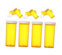 CALLARON 10pc Travel Pill Dispensing Bottles Set Pillbox for Medication Supplements Small Bottles for Travel Pill Organiser Empty Vials