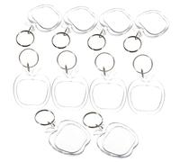 CALLARON 10pcs Acrylic Photo Frame Keychains Blank Keychains for DIY Projects Unique for Women and Men Key Rings for Family and Friends