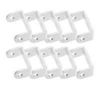 CALLARON 10pcs Aluminum Alloy U-Shaped Door Security Brackets with Holes, Heavy Duty Panel Mounting Fasteners for Barn Doors, Garage Gates, and Industrial Barricade Support