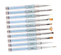 CALLARON 10pcs Complete Nail Art Pen Includes Fine Thin Brushes Nail Polish Brush Manicure Templates and Trimmer for Professional Diy Art