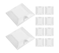 CALLARON 10pcs Double-sided White Reflective Road Markers for Pavement Safety, Plastic Raised Reflectors for Driveways, Highways, Sidewalks, and Crosswalks