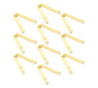 CALLARON 10pcs Golden Iron Lid Support Hinges for Jewellery Boxes and Treasure Chests, Smooth Opening and Closing with Secure Mechanism, Elegant Design for Personal Collections