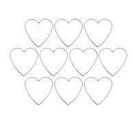 CALLARON 10pcs Heart Shape Metal Hoops for Crafting 20cm Iron Wreath Rings with Quick Assembly and Removal, for Door Wreaths and Wall Art DIY Projects