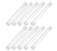 CALLARON 10pcs Large Thermometer Storage Protective Cases 15x150mm Hard Plastic Tubes for Portable Thermometer and Needle Holder Suitable for Home and Clinic Use