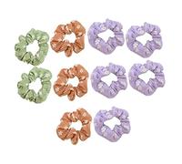 CALLARON 10pcs Mixed Color Flower Hair Ropes Elastic Ponytail Holders for Women Hair Bands for Daily Use Parties and Birthdays Cute Daisy Design Suitable for Braids Buns and Wrist