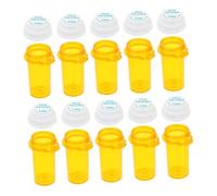 CALLARON 10pcs Pill Bottle Storage Box Plastic Medicine Bottle Reusable Portable for Travel Lab Scientific Jewelry Liquid Holder