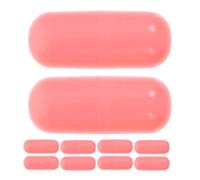 CALLARON 10pcs Portable Pink Lip Balm Empty Container Made of Sturdy Pp Material, Stylish Minimalist Design to Keep Makeup Bag Organized, for Travel and Can be Carried in Purse