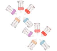 CALLARON 10Pcs Refillable Lip Gloss Bottles Feeding-Bottle Shaped Lightweight Portable Empty Lipstick Bottles for DIY Lip Gloss Makeup Random Color