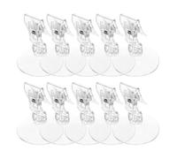 CALLARON 10pcs Shower Curtain Splashproof Guard Clips with Suction Cup Shape Plastic Anti-skid Design Protect Bathroom from Getting Wet for Bathtub Use